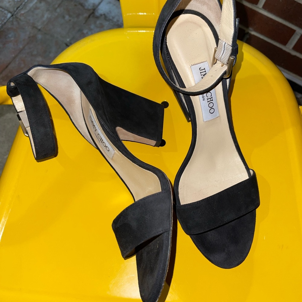 Jimmy Choo London Women’s Black Suede Sandals | GUC | Size 40/US Approx. 8.5-9 - Picture 6 of 9